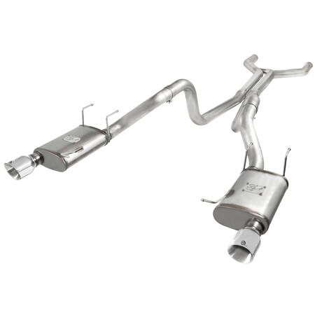 Afe Stainless Steel, With Mufflers, 3 Inch Pipe Diameter, Dual Exhaust With Dual Exit, Split Rear Exit 49-43049-P